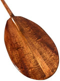 Tikimaster Soft Eyes Premium Watermarks Curls Koa Paddle Outrigger 60 in
