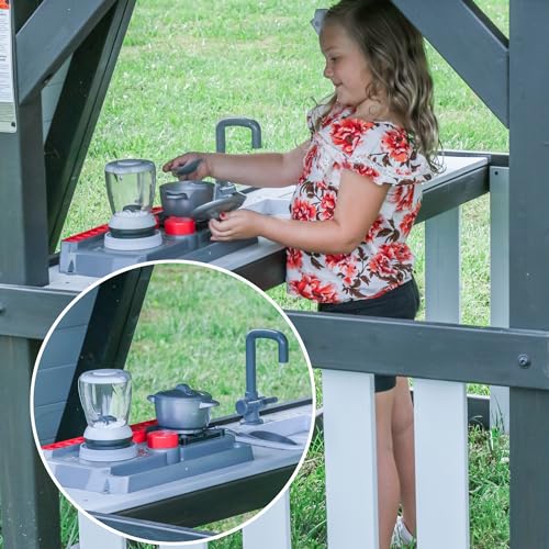 Backyard Discovery Whispering Point Cedar Swing Set Gray