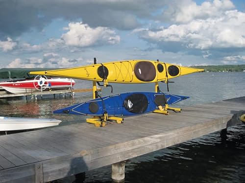 Suspenz Kayak Storage Rack, 2-Boat Free Standing - Yellow