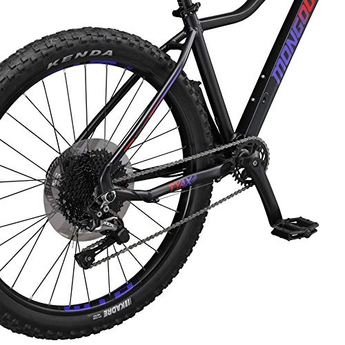 Mongoose Tyax Comp Adult Mountain Bike 27.5-Inch Wheels Tectonic T2 Aluminum Frame Hydraulic Disc Brakes Womens Medium Frame Black