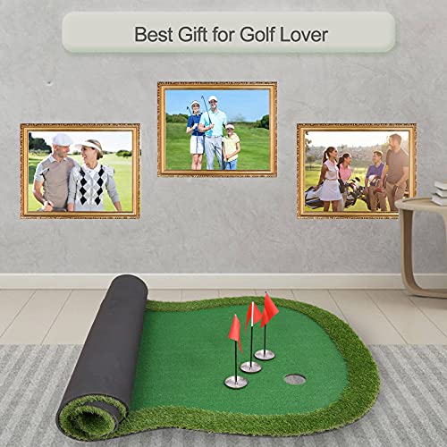 Chriiena Golf Putting Green Mat Large Professional Indoor Outdoor Putting Green-5X10ft