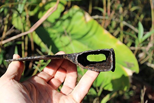 Unknown European Medieval German Iron Axe with Key-Shape Hole #12A Black
