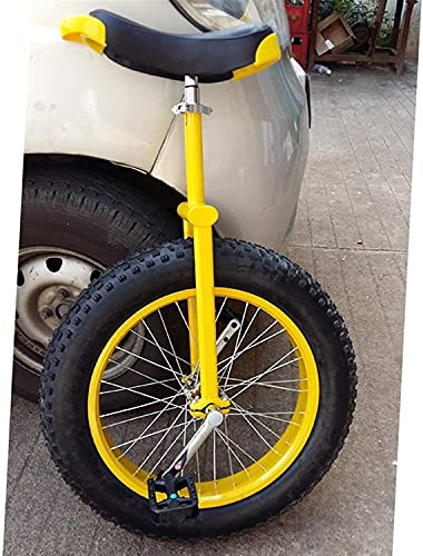 LJYT Unicycle 14-24 inch Perfect Beginner's with Adjustable seat Alloy Rim and Extra-Thick Tires Size 20inch