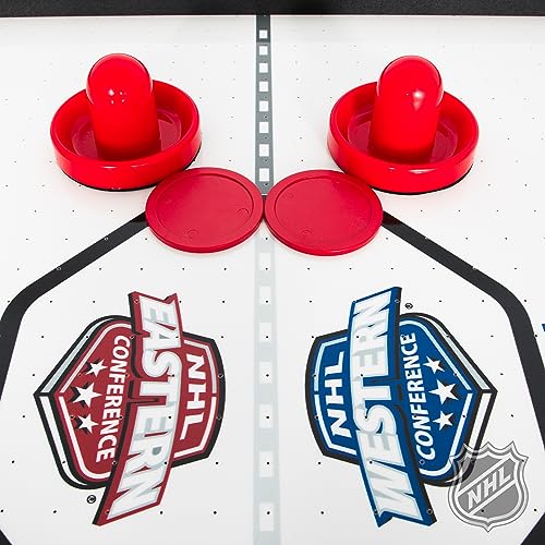 NHL 60" Air Hockey Table with Electronic Overhead Scoreboard Black/White