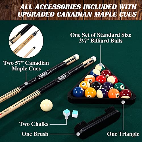 Barrington Billiards Arlington Slate-Tech Pool Table Dark Wood Grain/Green