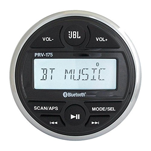 Enrock Marine JBL PRV-175 Bluetooth AM/FM Receiver with Install Kit & 4x 5.25" Speakers White