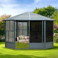ANTSKU 13x13 FT Hardtop Gazebo Dark Gray