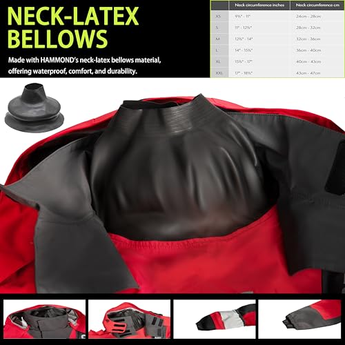 FWG Men's Pro Dry Suit Waterproof Breathable Durable Red