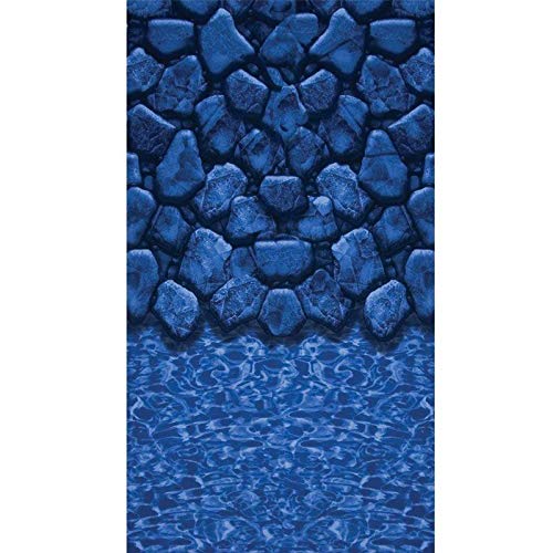 In The Swim 30' Round 20 Mil Overlap Pool Liner - Boulder Swirl Design Multi-Colored