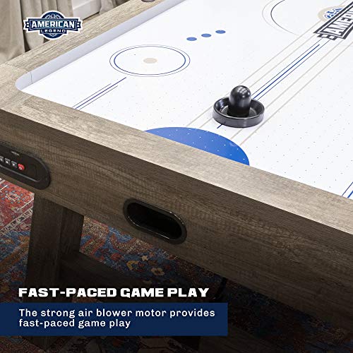 American Legend Brookdale Air-Powered Hockey Table with Rustic Wood Grain Finish Brown