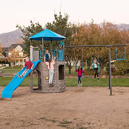 Lifetime Adventure Tower Swing Set Playset Malibu Blue