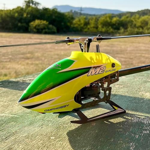 OMPHOBBY M2 Explore RC Helicopter Dual-Brushless Motor 6CH 3D Flight BNF Yellow