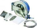 T&S Brass ESA-4L65-S SS Dual Arm Hose Reel with QD, Swivel Bracket and Connector Hose 1/2" x 65''