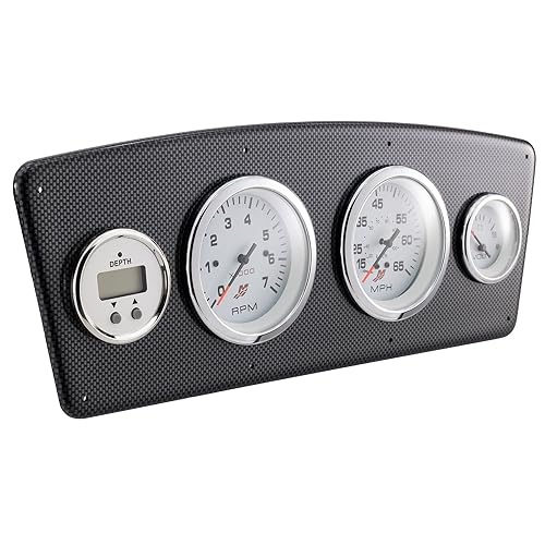 DeckMate Large Pontoon Gauge Panel Carbon Fiber