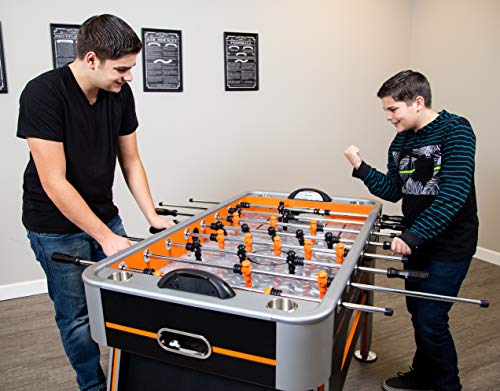 Hathaway Trailblazer 56-Inch Foosball Table with Electronic Scoring Black/Orange