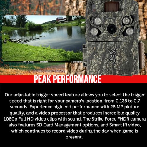 Browning Trail Cameras Strike Force FHDR Gen 2 Night Optics System Bundle with 32GB Memory Card and High-Speed Card Reader 10-Pack