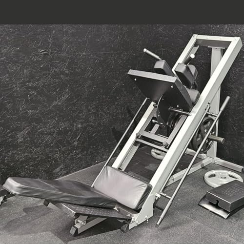 G FASHION STYLE Leg Press and Hack Squat Machine for Lower Body Weight Training, 1,000 lb Weight Capacity, Home and Commercial Gym, Grey - Black