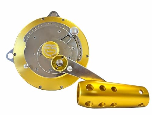 EAT MY TACKLE 130W 2-Speed Twin Drag Fishing Reel Gold