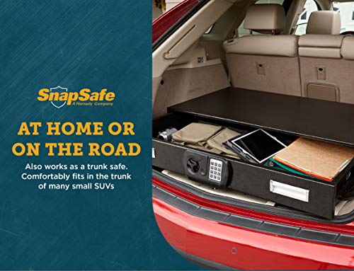 SnapSafe Under Bed Safe Large for Firearms and Valuables Black 40 x 6 x 22 Inches