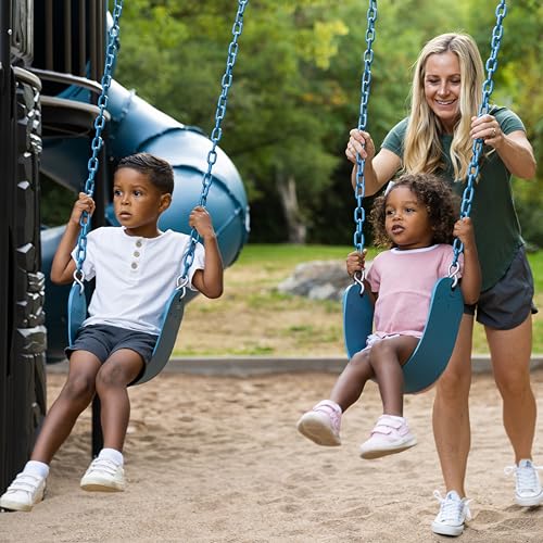 Lifetime Adventure Castle Swing Set Playset with Tube Slide Blue