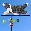 Bearded Collie Hand Carved & Painted Weathervane 32 Inch Blue