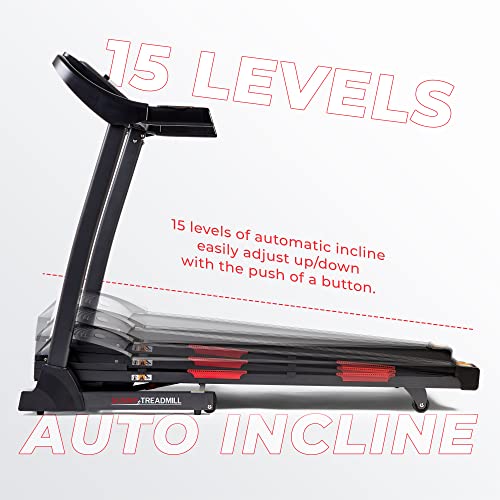 Sunny Health & Fitness Folding Incline Treadmill Black