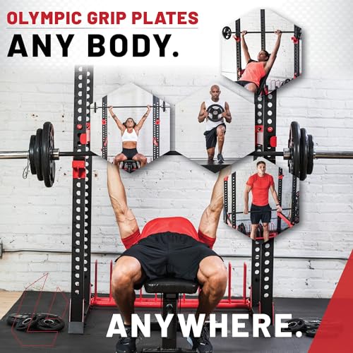 Lifeline Olympic Weight Set 355 lb Rubber Coated Plates Black