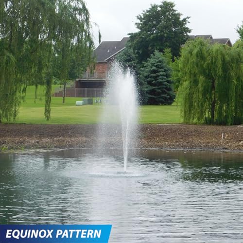 Outdoor Water Solutions 1/2HP Decorative Pond Floating Eco Fountain Black