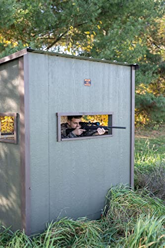 OverEZ Chicken Coop Weather Resistant Hunting Blind 4' x 4' Portable Durable Forest Green