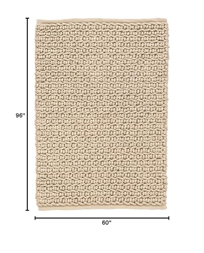 Dash & Albert Veranda Performance Area Rug 5' x 8' Natural Handwoven Washable Durable Eco-Friendly