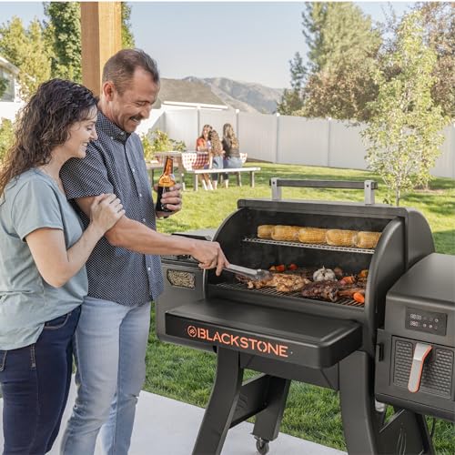 BLACKSTONE 2258 Pellet Grill/Air Fryer Combo Powder Coated Black