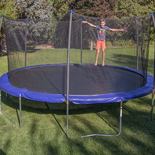 Skywalker Trampolines 16’ Round Trampoline with Enclosure Blue