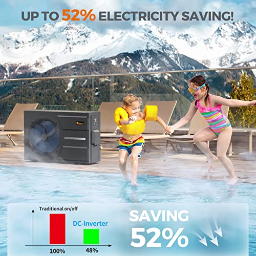 DR. INFRARED HEATER DR-900HP Full DC Inverter 90,000 BTU Heat Pump Ground Swimming Pools Black