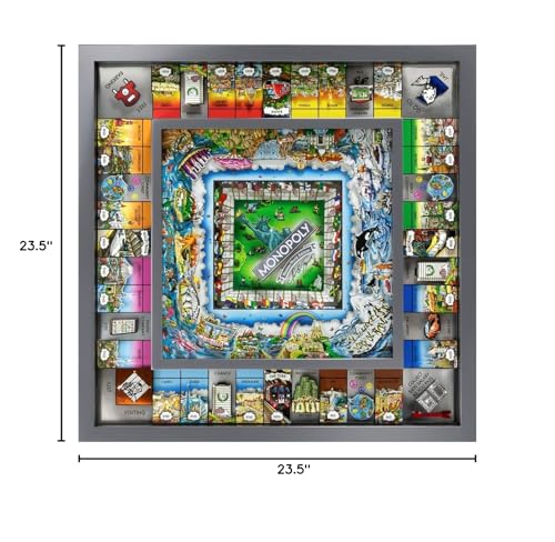 WS Game Company Monopoly World Silver Edition by Charles Fazzino Multicolor