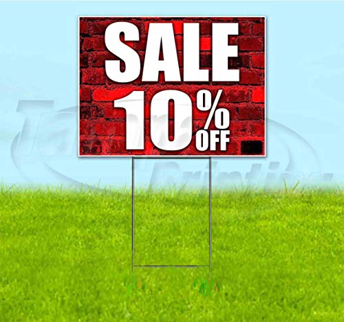TampaPrinting 18" x 24" Yard Sign with Metal Step Stake - 10% Off, Quantity Discounts Available