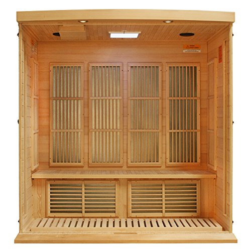 DYNAMIC SAUNAS Maxxus 4 Person Low EMF FAR Infrared Sauna Natural Finish