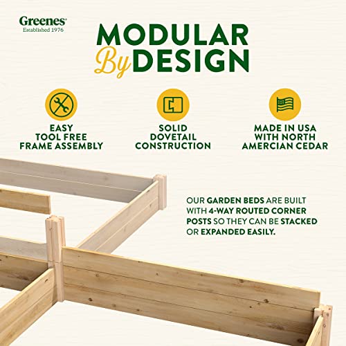 Greenes Fence Premium Cedar Raised Garden Bed with CritterGuard System 8' x 12' Light Brown
