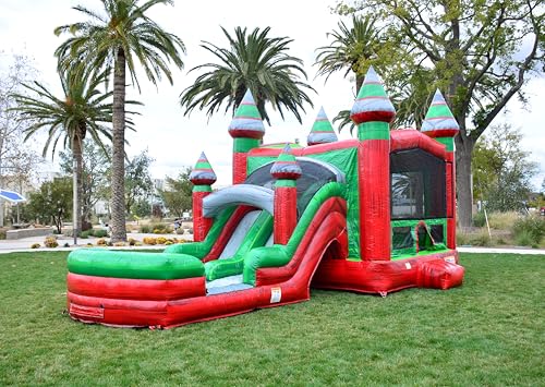 JumpOrange Midnight Commercial Bounce House Water Slide Combo with Blower