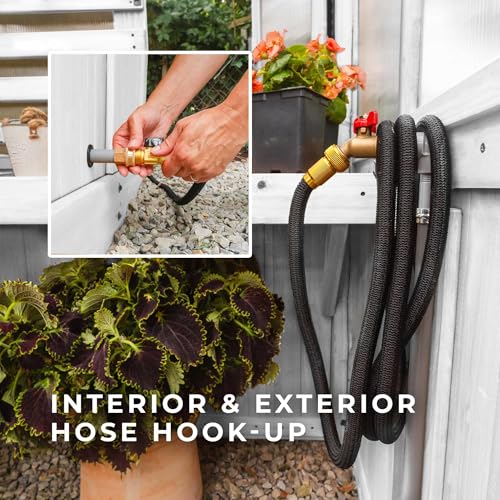 Backyard Discovery Bellerose Walk-in Greenhouse Kit White