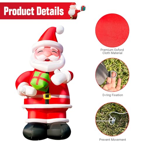 WARSUN 14.5Ft Premium Christmas Inflatable Santa Claus Red