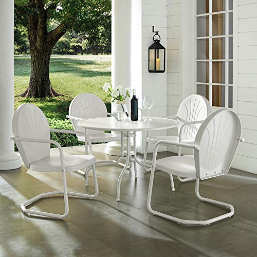 Crosley Furniture Griffith 5-Piece Outdoor Dining Set for 4 White