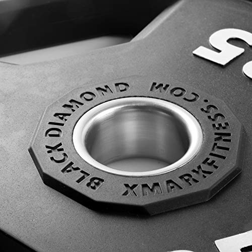 XMark Black Diamond 115 lb Set Olympic Weight Plates