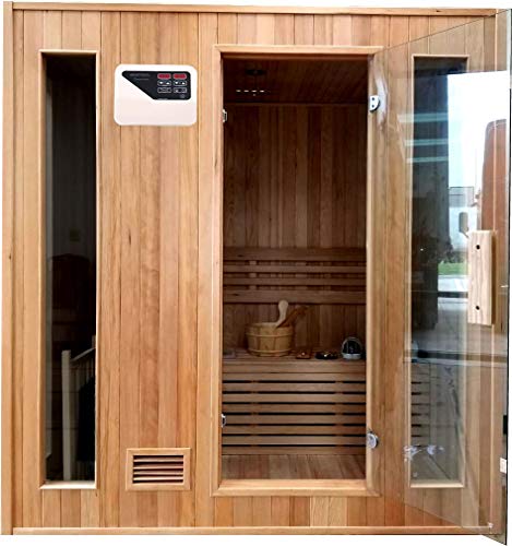 MCP Sauna Canadian Hemlock Wood Traditional Swedish 4 Person Indoor Sauna Spa 72