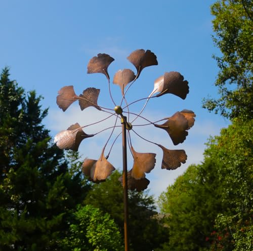 Garden Artisans Ginkgo Copper Wind Spinner