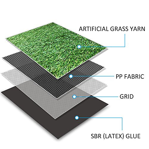 WarmShe Thick Realistic Artificial Grass Turf 8FT x 79FT Green