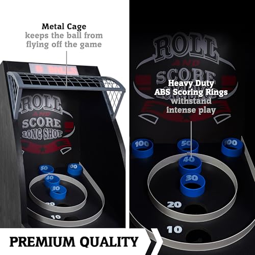 Hall of Games 130 Inch Premium Roll and Score Game Burgundy/Black