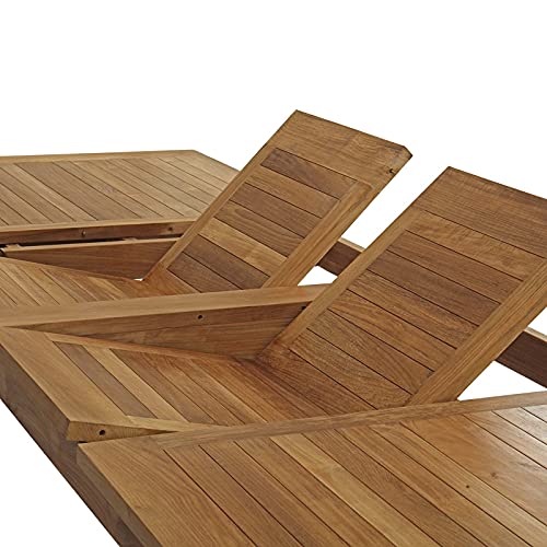 America Luxury - Outdoor Side Dining Chair and Table Set, Wood, Modern, White