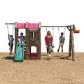 Step2 Naturally Playful Adventure Lodge Swing Set and Play Center Brown