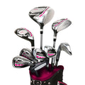 Powerbilt Pro Power Golf Clubs for Women Right Handed Silver, Black, Pink