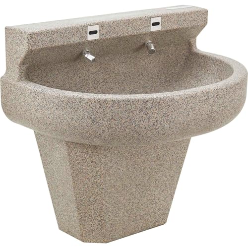 Global Industrial Wall Mounted Sensor-Operated Wash Fountain, 2 Station